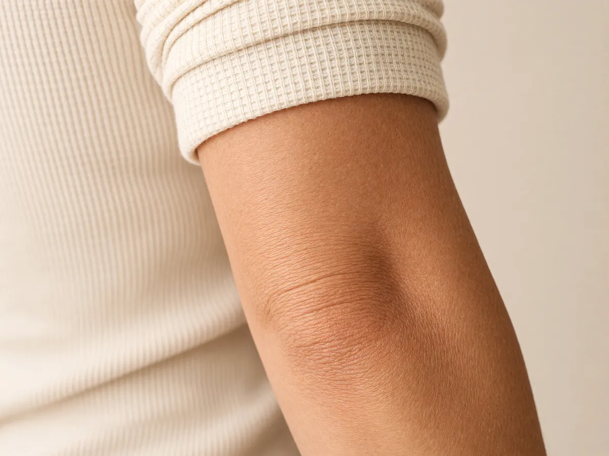 Crepey skin on the inner arm