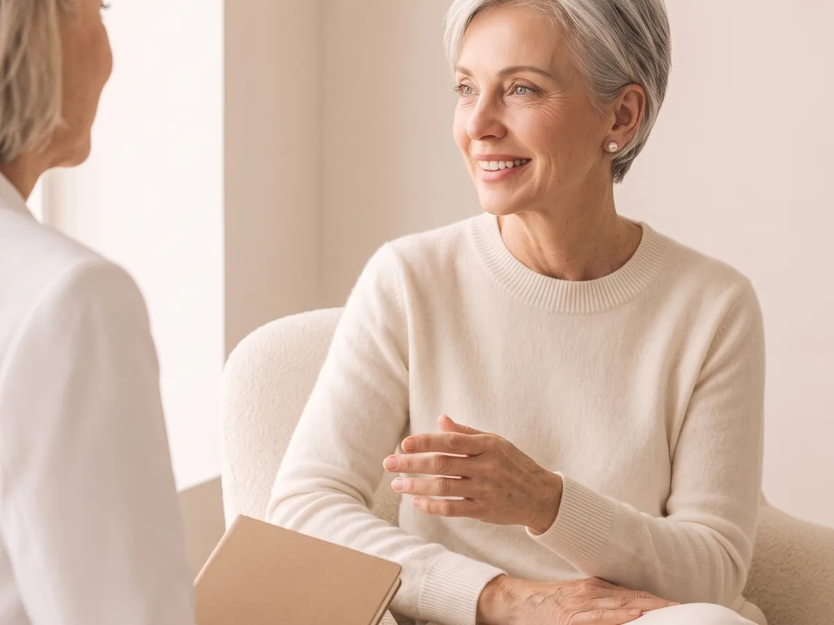 Patient chatting with her concierge medicine doctor